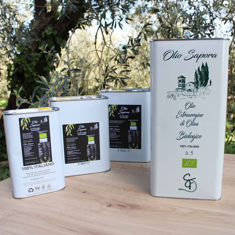 Tins in sizes: 1, 2, 3 and 5 L